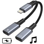 GL-ZJ-066 Lightning Splitter Adapter for iPhone for Charging & Headphone