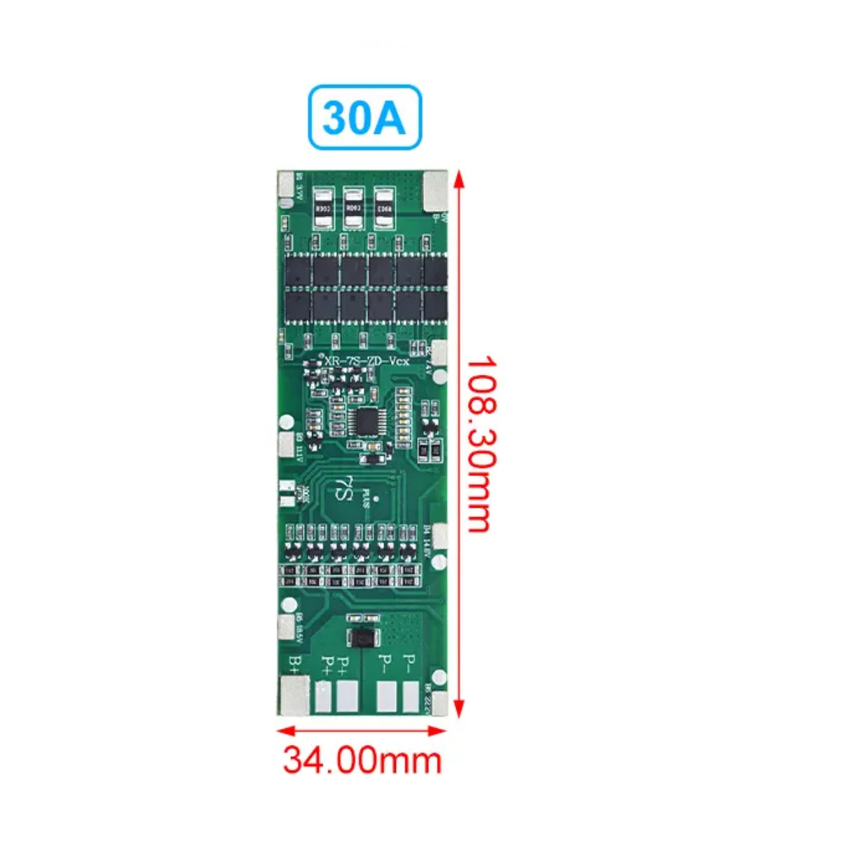 Lithium Battery Charger Protection Module (BMS) 7S 30A 24V - Image 3