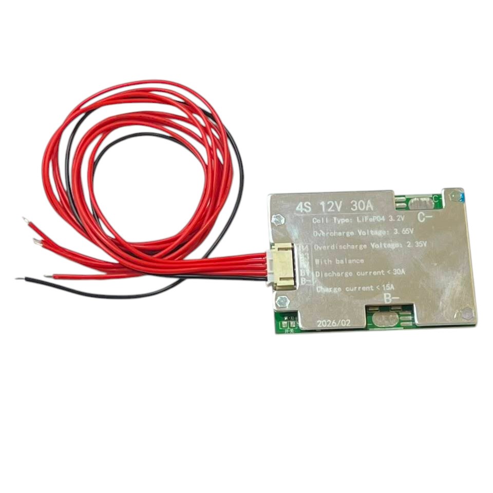 LifePo4 Battery Charger Protection Module (BMS) 4S 30A 12V with Aluminum Heat Sink - Image 3