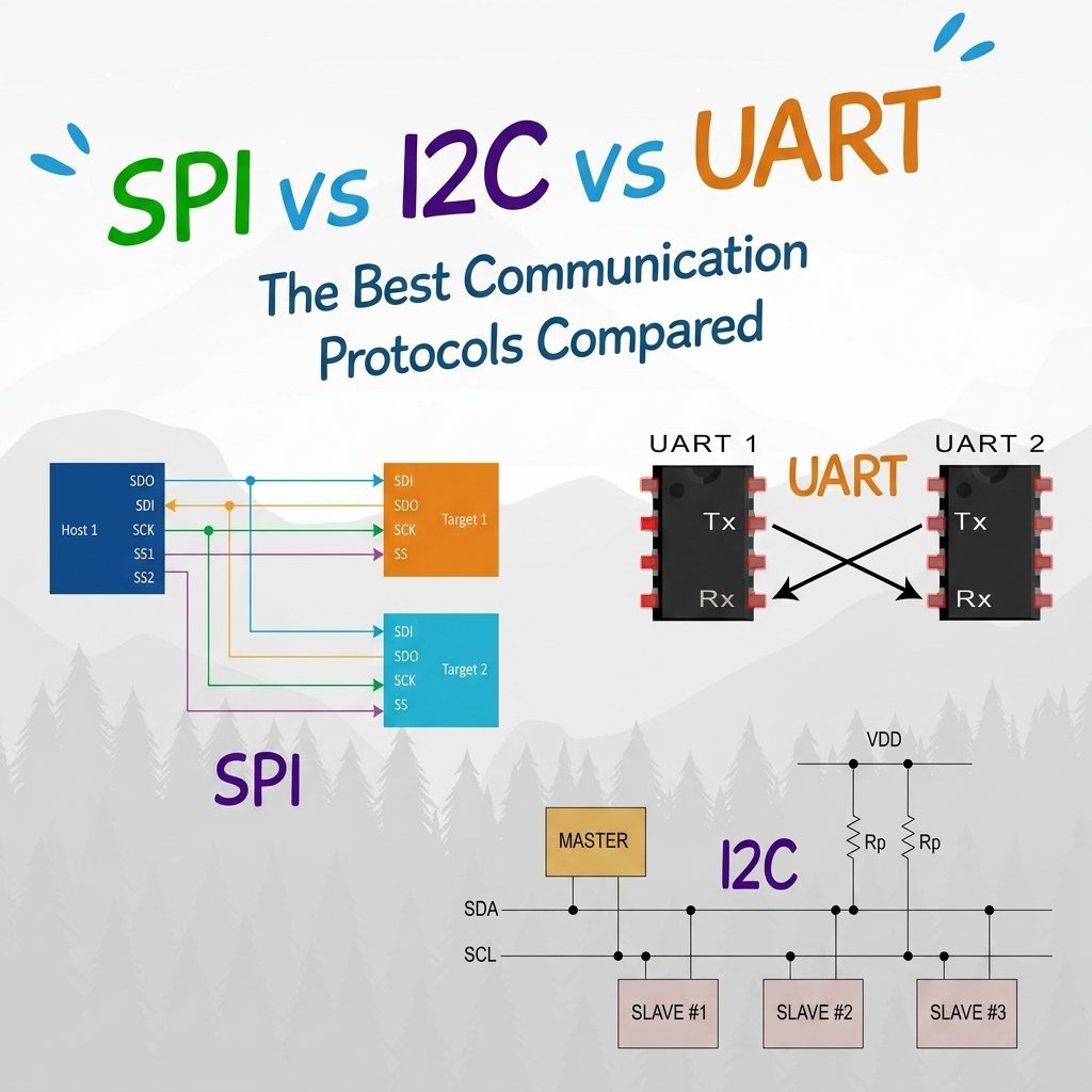 I2C vs SPI vs UART