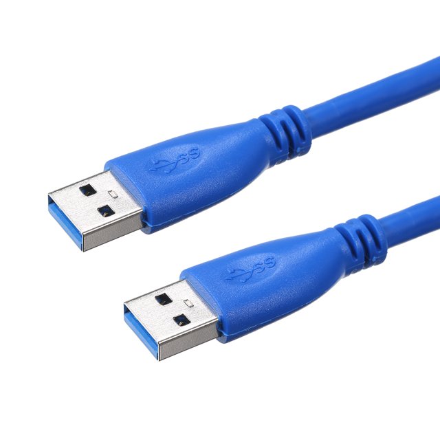 USB 3.0 Cable Type-A Male to Type-A Male 30cm Blue - Image 4