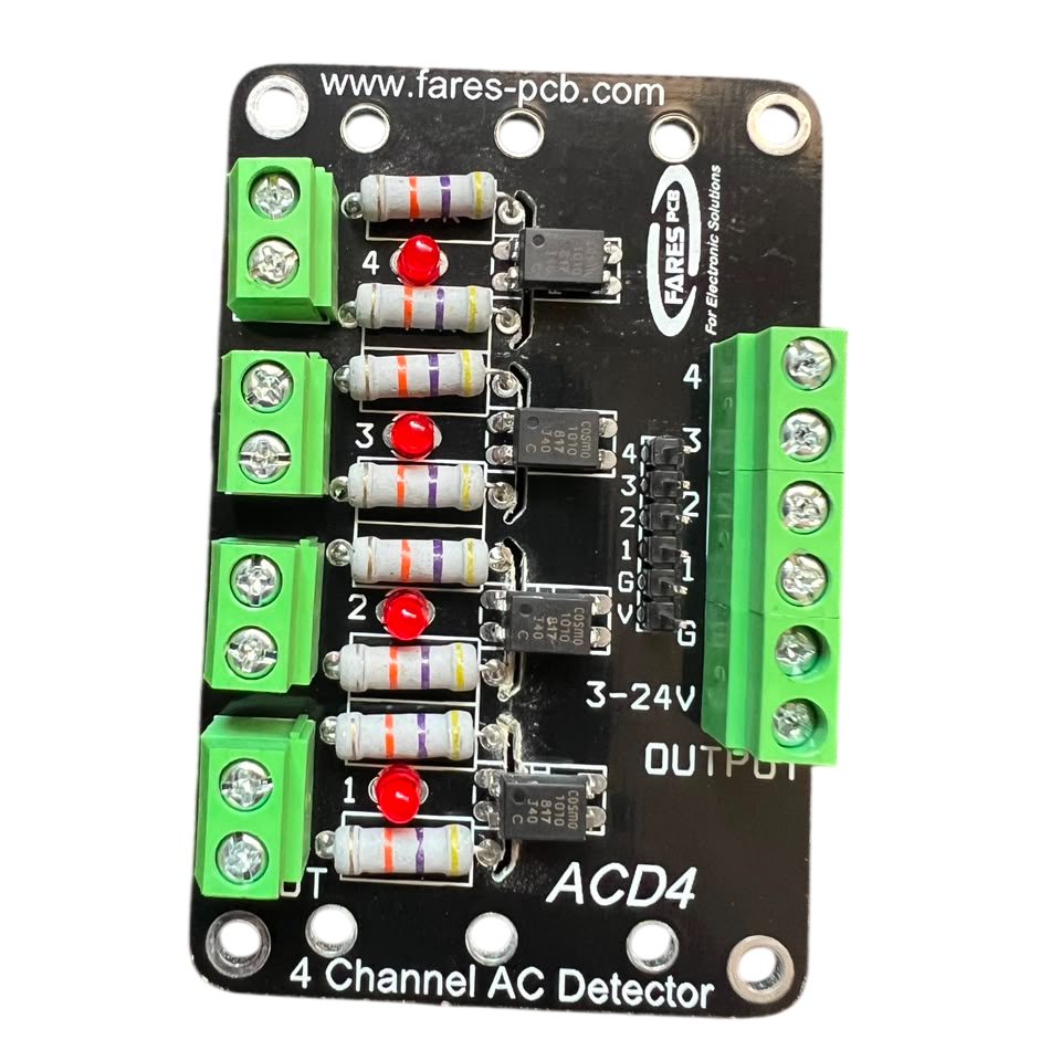 Opto-isolated AC Input Detector Module 4 Channel ACD4 - Image 2