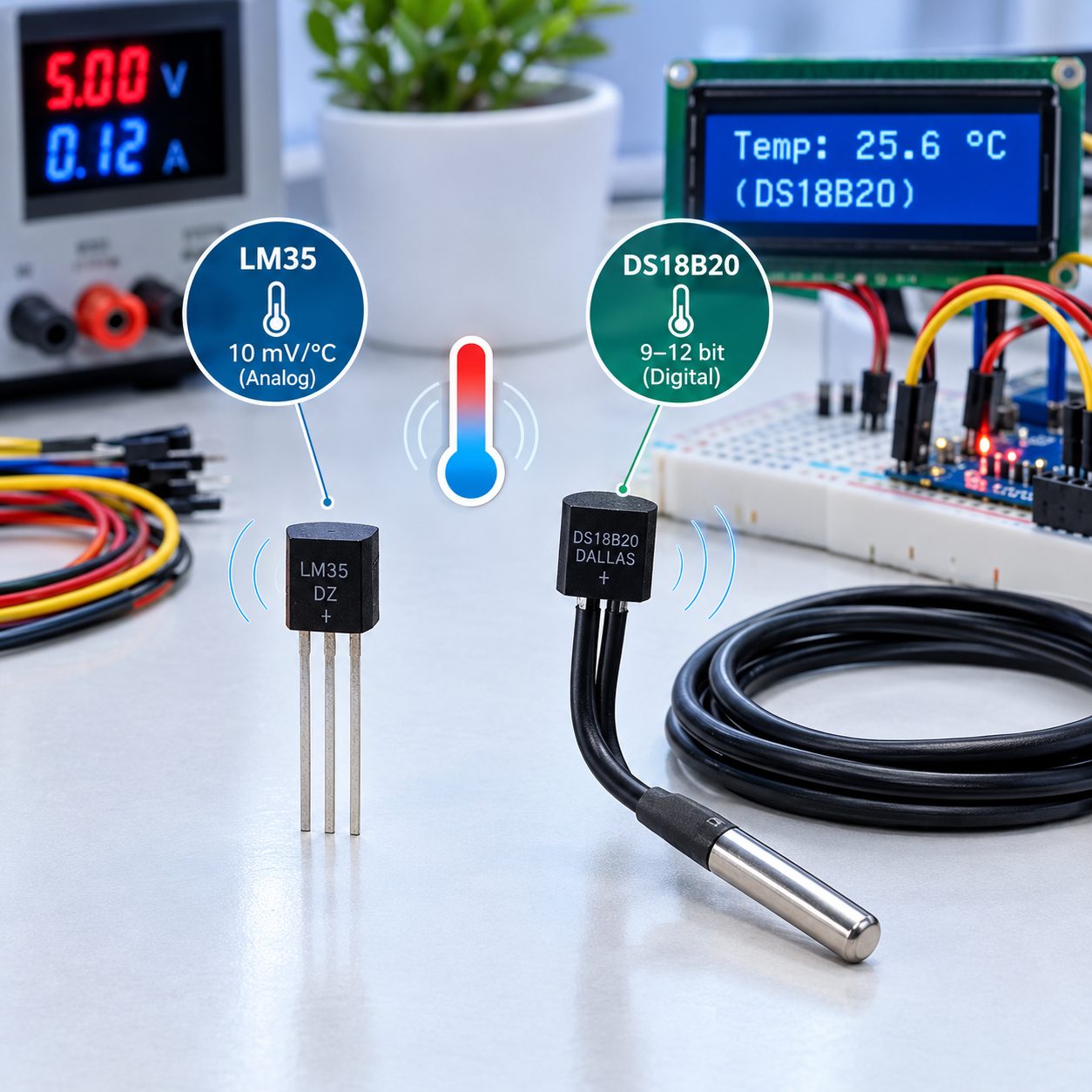 LM35 vs DS18B20