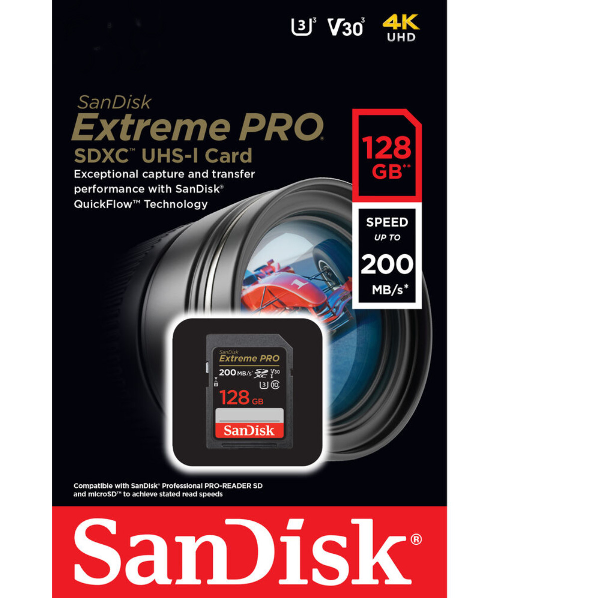 SanDisk Extreme PRO UHS-I 128GB SD Memory Card 200MB/S - Image 2