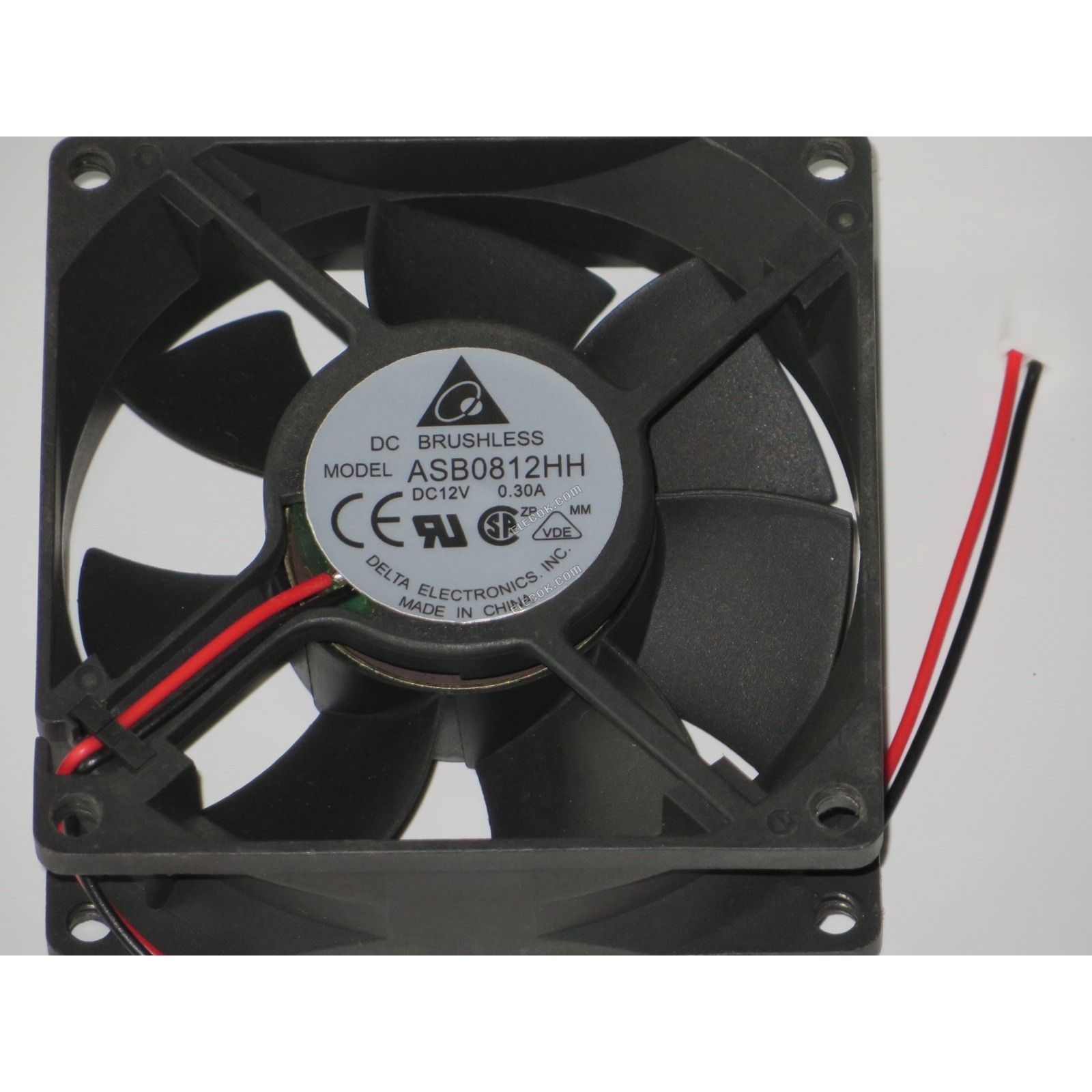 DELTA ASB0812HH DC Fan 12V 0.3A 80x80x25mm (USED LIKE NEW) - Image 2