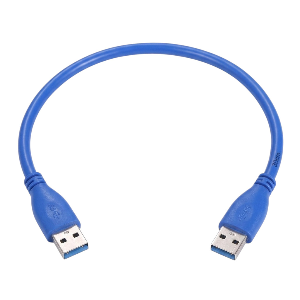 USB 3.0 Cable Type-A Male to Type-A Male 30cm Blue - Image 3