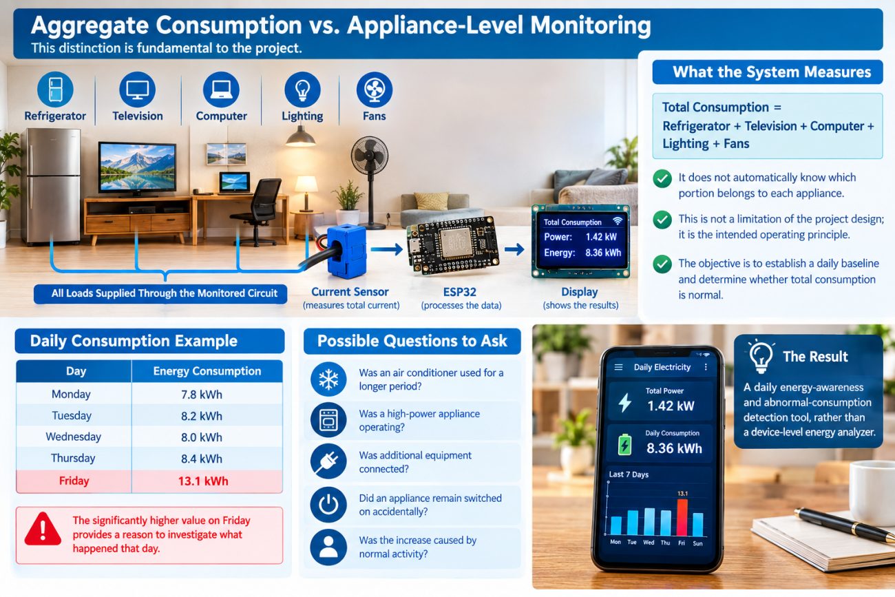 Smart Electricity Consumption Monitor with ESP32: Track Daily Energy ...