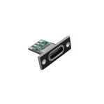 USB Type-C Female Panel Mount Socket 6 Pin with Screw Hole (Black Board)