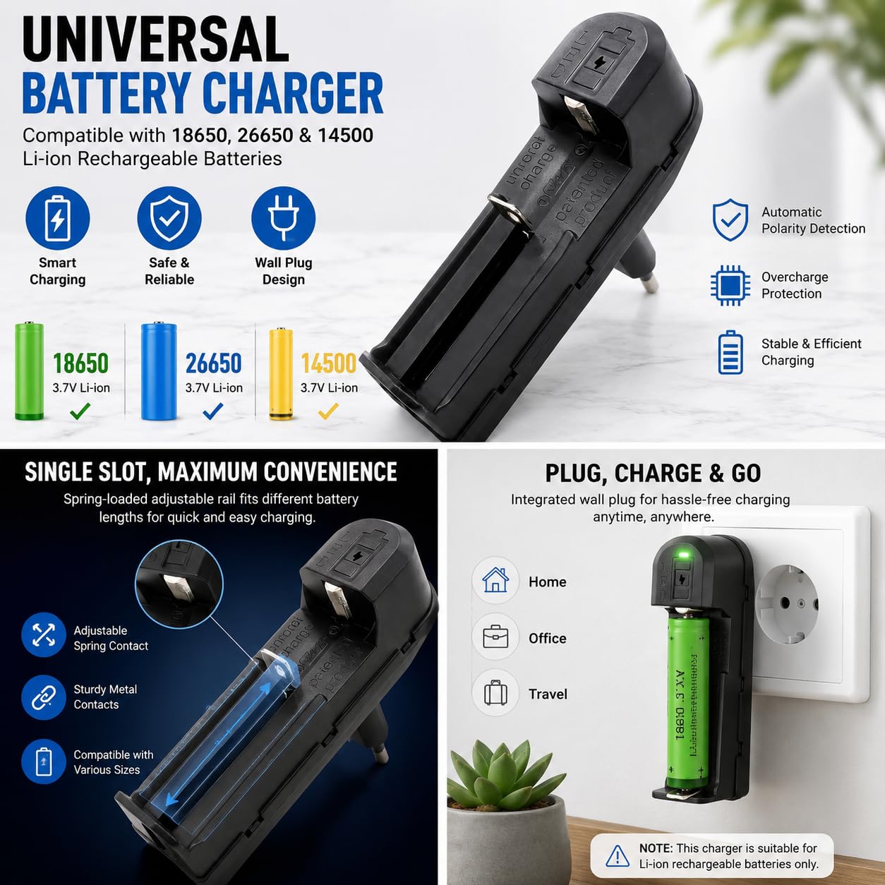 Lithium Battery Charger 1 Cell HD-13639 - Image 2