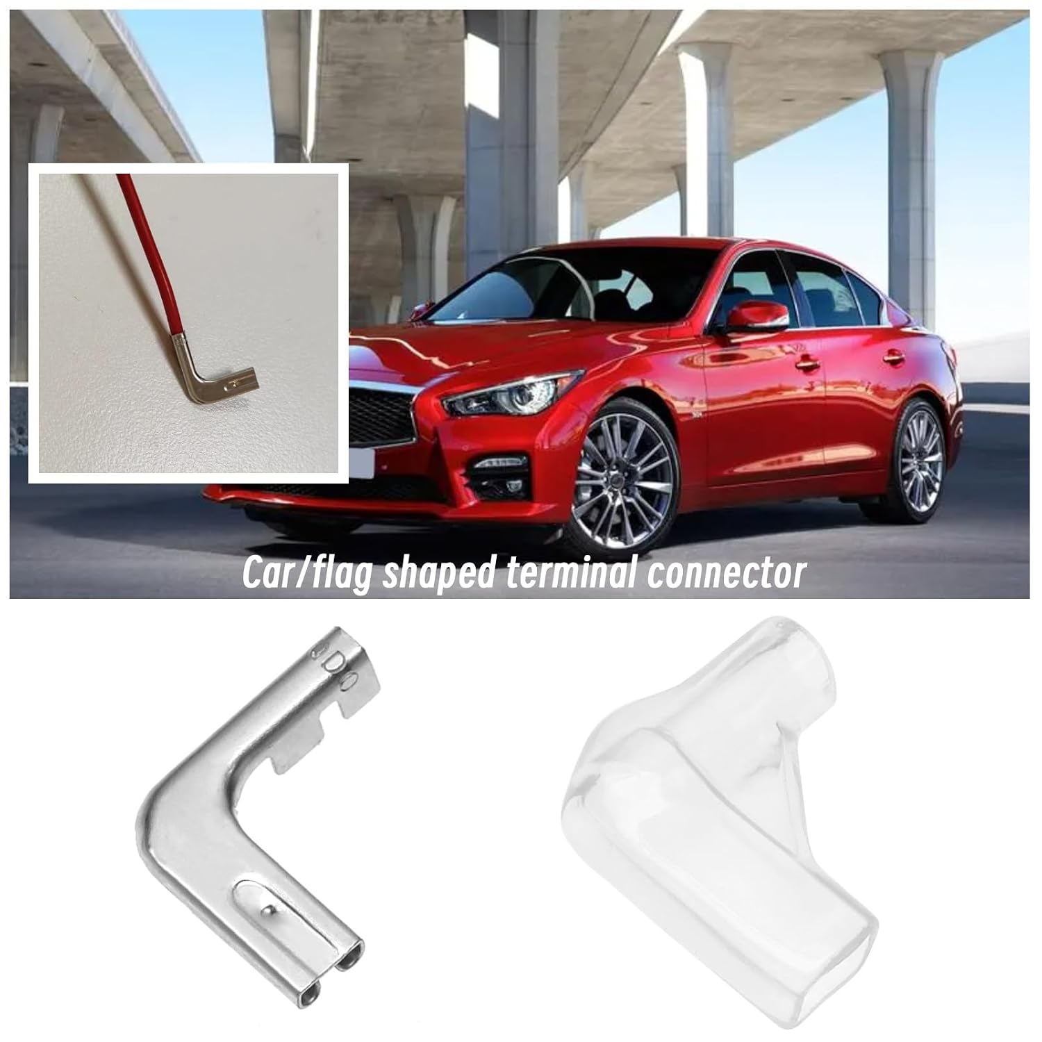 Flag-shaped Elbow 2.8mm Terminal Wire with Silicon Cover - Image 5