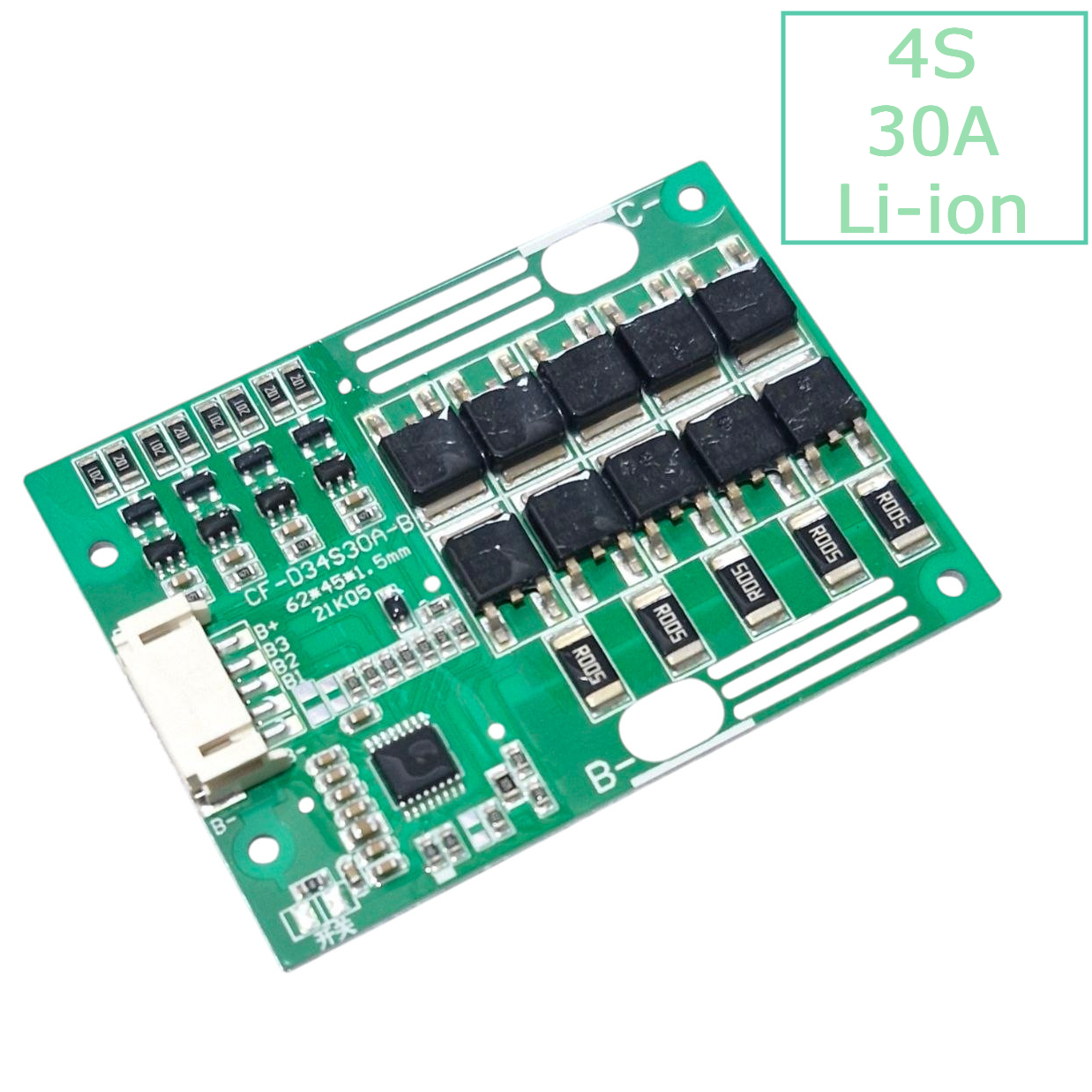 Li-ion Battery Charger Protection Module (BMS) 4S 30A 14.8V Common Port with Balancing