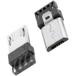 USB Micro Male Socket Solder Wire 5 Pin