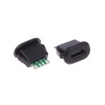 USB Type-C Female Panel Mount Socket Connector 2 Pin with Screw Hole (Black Board)