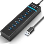 USB 3.0 Super Speed 7-Port Hub 5 Gbps with Power Jack
