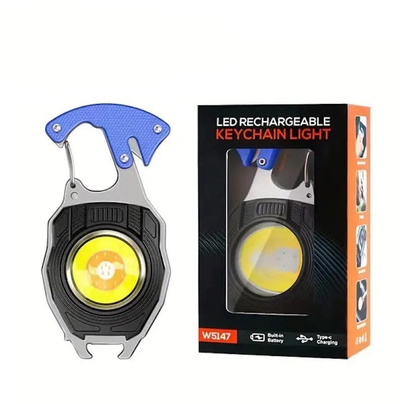 W5147 Multi Tool LED Rechargeable Keychain Flashlight - الصورة 7