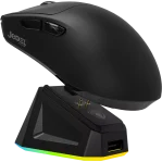 JeDEL GWH-112  Wireless Gaming Mouse with Charging Dock  4800 DPI, 500mAh, 6D Programmable (Black)