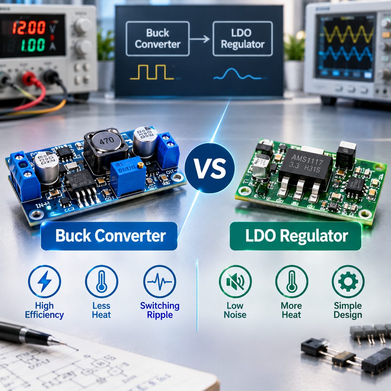 Buck Converter vs LDO Regulator