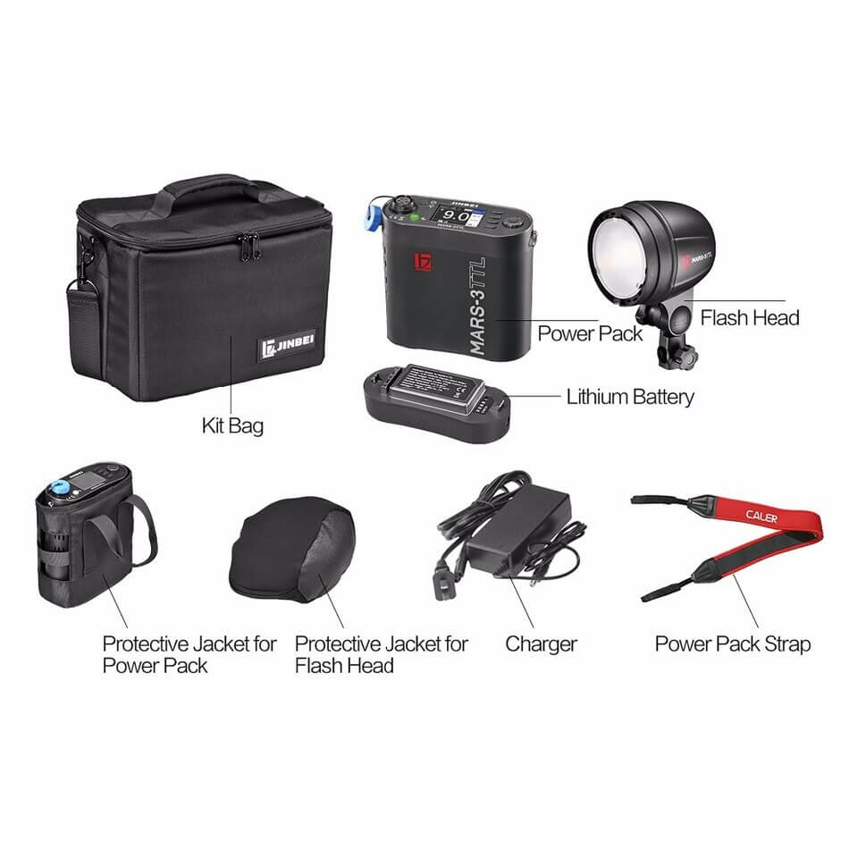 Jinbei MARS-3 TTL Portable Battery-Powered Flash Kit - Image 6