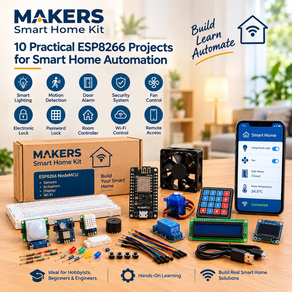 Smart Maker Makers Smart Home Kit: 10 Practical ESP8266 Projects for Smart Home ...