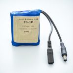 Rechargeable Li-ion Battery Pack 12V 3S-1P+BMS 1100mAh-18650 (New Cell)