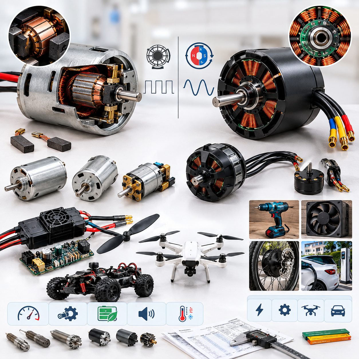 Brushed vs Brushless Motors