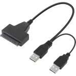Dual USB 3.0 / USB 2.0  to 2.5 Inch SATA III Hard Drive Adapter Converter With DC power input jack