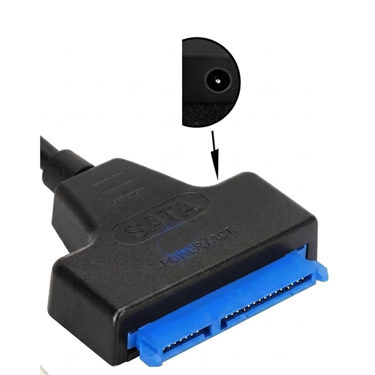 Dual USB 3.0 / USB 2.0 to 2.5 Inch SATA III Hard Drive Adapter Converter With DC power input jack - Image 2