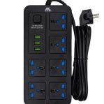 634U Multi Power Sockets (6 Sockets, 3 USB, 1 Type-C) 2500W